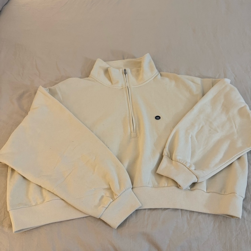 NEW Hollister Women's Cropped Quarter Zip Pullover Jacket XXL